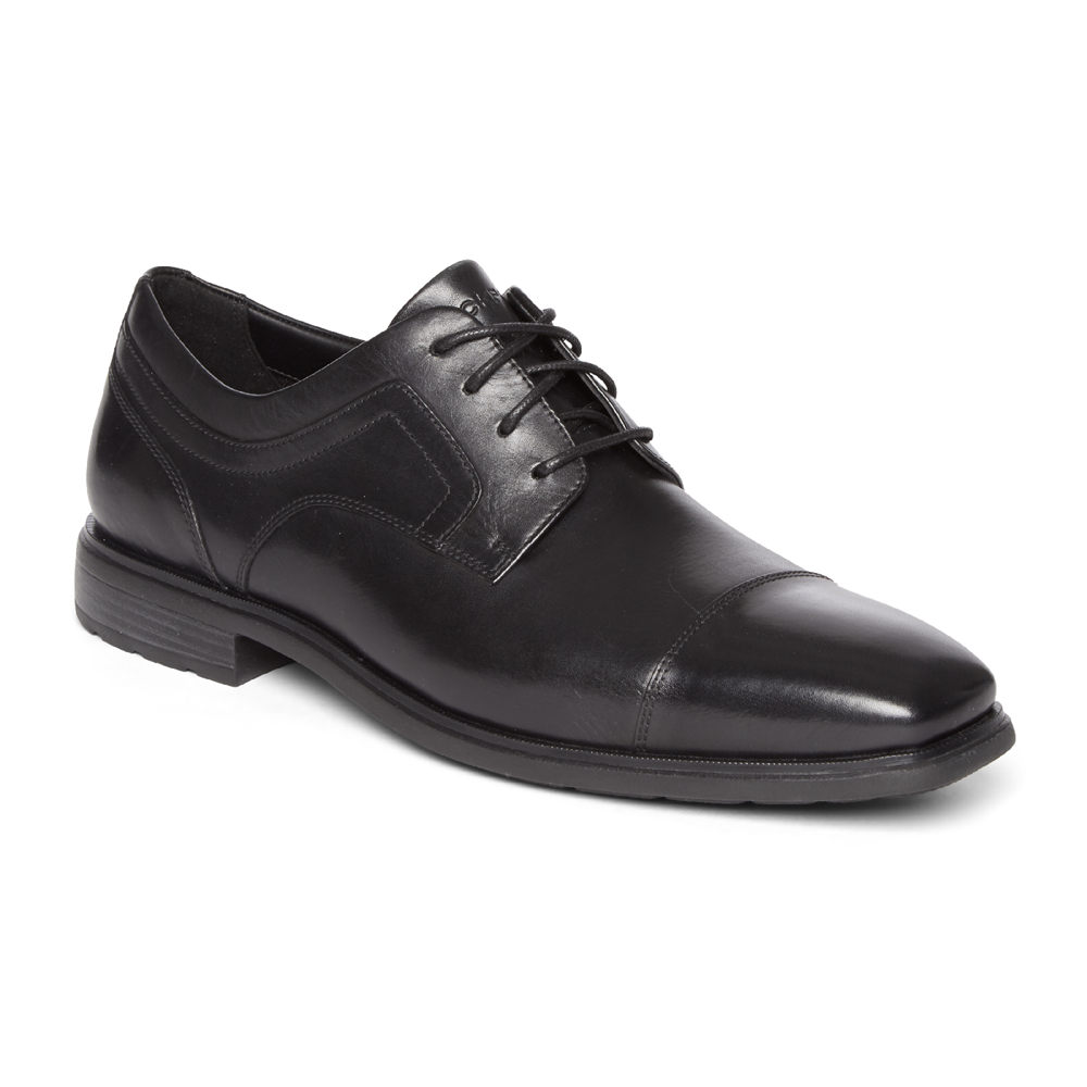 Rockport Mens Dres Sports Business 2 Plain Cap Toe - Dress Shoes Black - VMG074569